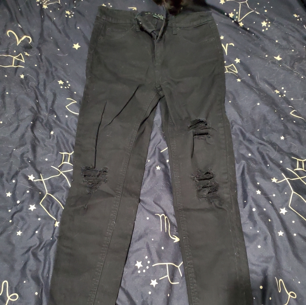 Black Target High Rise Distressed Jeans 4